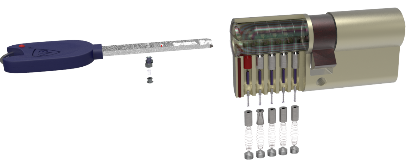 Querschnitt des Sicherheitszylinders