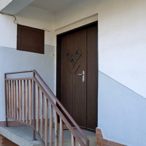 ADLO - Thermo-Sicherheitst�r JUBEO, verglast, doppelfl�gelig Thermo-Dreifachglas P502, Glas Silvit - bronze