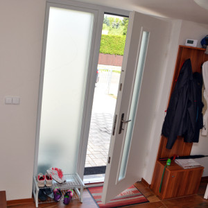 ADLO - Thermo-Au�enraumt�r ADUO, Verglasung atyp color, Fixteil mit Thermo Dreifach-Panzerglas