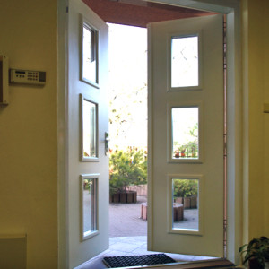 ADLO - Thermo-Sicherheitst�r TEDUO, verglast, doppelfl�gelig, Dreifach-Panzerglas P202