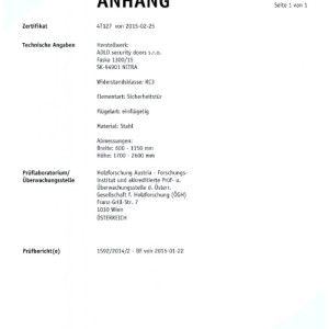 ADLO Sicherheitst�ren TEJEN M4, DIN EN 1627, RC3, anhang 