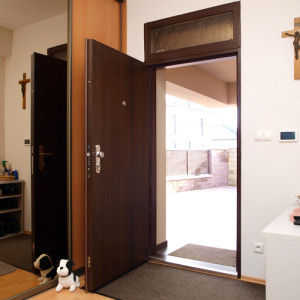 ADLO - Thermo-Sicherheitstr TEJEN, glatt mit Oberlichte, Gesamthhe der Zusammenstellung 246 cm