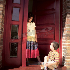 ADLO - Sicherheitst�r ARDEN, mit Seitenlicht, Kassetten, Furnier