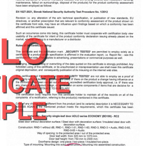 ADLO Security doors - ECONOMY category, RC2