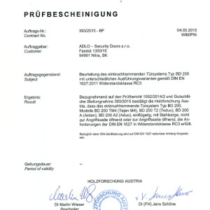 ADLO Sicherheitst�ren TEJEN M4, TEDUO, ADUO, ARDEN DIN EN 1627, RC3
