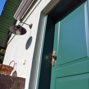 ADLO - Thermo-Au�enraumt�r TEDUO, Kasettendesign 101 - KV 1, T�roberfl�che RAL 6028, matt