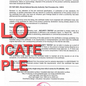 ADLO Security doors - Elite category, RC1