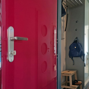 ADLO - Sicherheitstr ADUO, Troberflche COLOR Hochglanz, Sicherheitszylinder mit Knauf