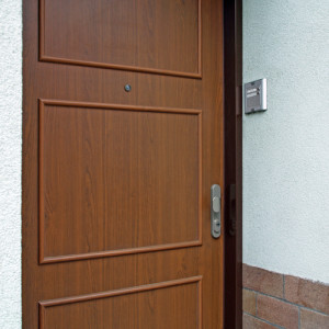 ADLO - Thermo-Sicherheitst�r TEDUO, Leistenausf�hrung LB 200, Oberfl�che Geta 656, Beschlag Chrom Satin