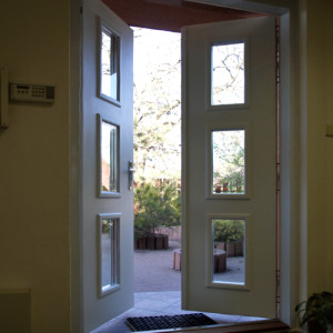 ADLO - Thermo-Sicherheitst�r TEDUO, verglast, doppelfl�gelig, Dreifach-Panzerglas P202