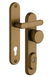 Sicherheitsbeschlag Rostex R1, rund, Bronze, Griff - Kugel