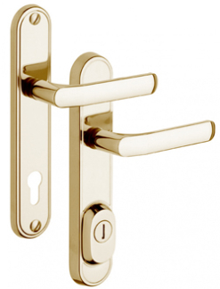 Schutzbeschlag Rostex R4 Decor, Rund, Titan glnzend, Griff - Griff