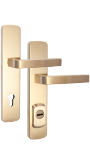 Schutzbeschlag Rostex RX4 Astra RC4, Edelstahl Titan matt, Drcker - Griff