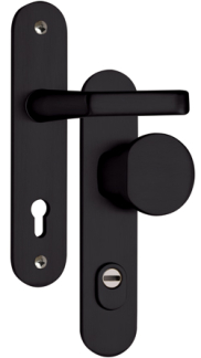 Sicherheitsbeschlag TUONO F5 schwarz, rund, Griff - Griff