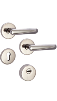 Sicherheitsrosettenbeschlag Rostex R4/S MT Finish, Rund, Chrom Edelstahl, fr Serie Elite und Termo