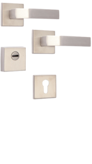 Sicherheits-Rosettenbeschlag Rostex R4/H MT Finish, Quadratisch, Edelstahl matt, fr Serie Elite und Termo