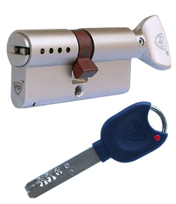 RB Locxis ADLO Sicherheitsschloss, Daumen, 81mm/31xT50 oliv, 5 Schlssel.