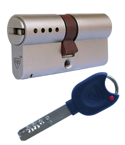 Biometrie-Set - RB Locxis Sicherheitszylinder, Daumen, 95mm/50xM45, 5 Schlssel + Biometrie-Set V22